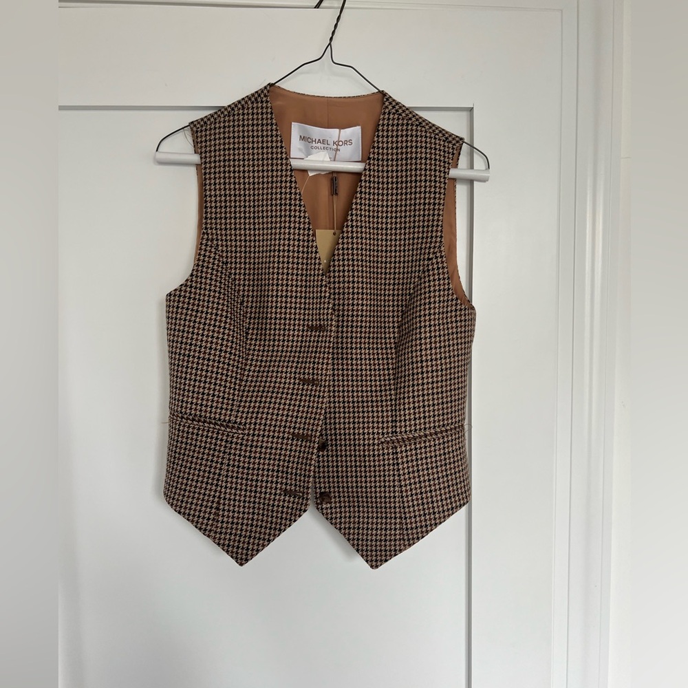 NEW W TAGS MK collection Plaid Mini Vest